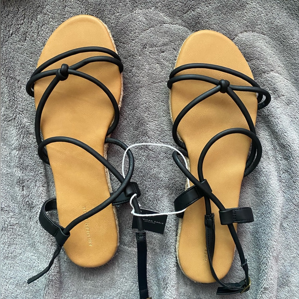 Brand New Black Strappy Sandals